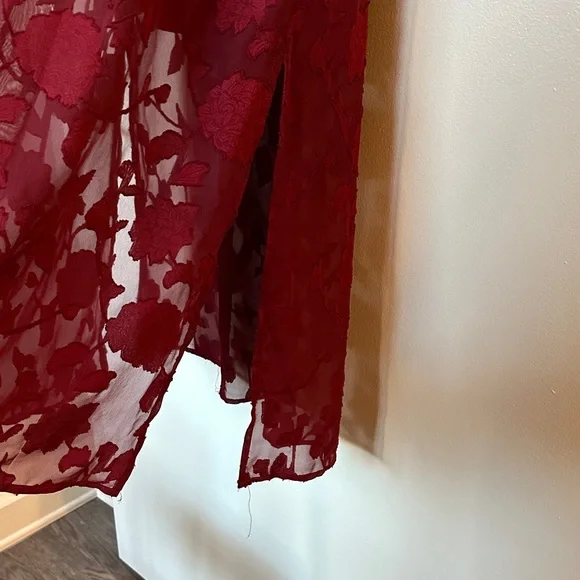 Sugarlips Burgundy Long Sleeve Maxi Dress - Picture 5 of 8